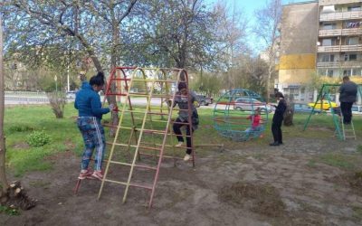 КНСБ във Видин обнови междублоково пространство в града